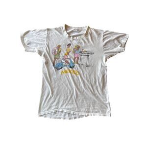 Vintage Acapulco Mexico Corona Boot Regatta Single Stitched White S/M T-shirt